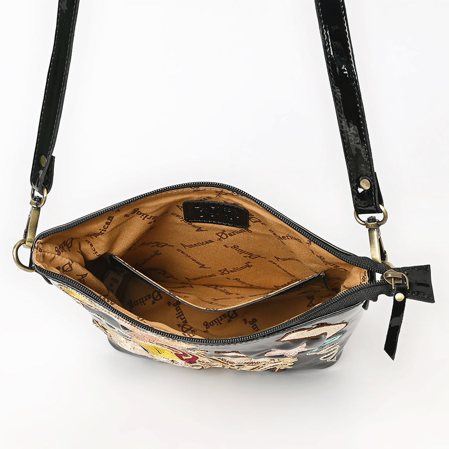 American Darling Genuine Leather Cross body Bag Handcrafted Embroidery Eco-Friendly Vegetable Tanned Full Grain Leather