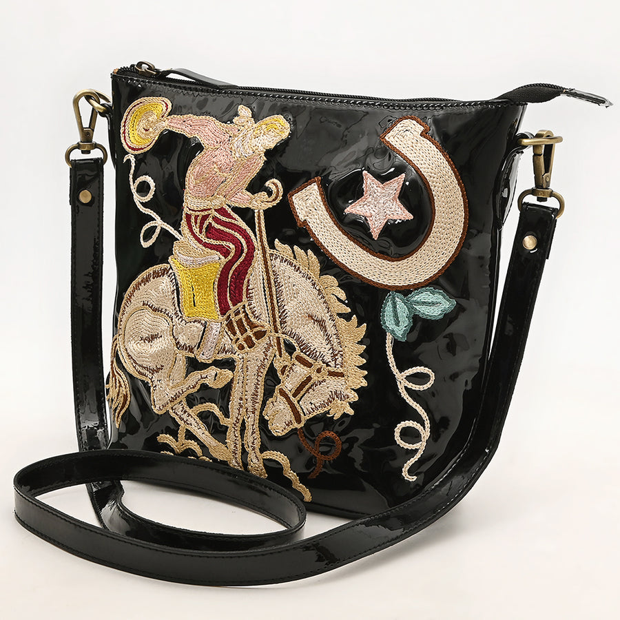 American Darling Handcrafted Genuine Leather Cross body Bag Embroidery - Uhorse