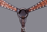 BAR H EQUINE Western Horse Genuine Leather Tack Set Dark Brown