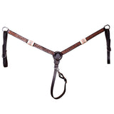 BAR H EQUINE Western Horse Genuine Leather Tack Set Dark Brown