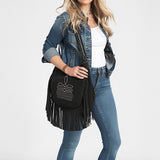 American Darling Large Crossbody Suede Genuine Leather Women Bag Western Handbag Purse