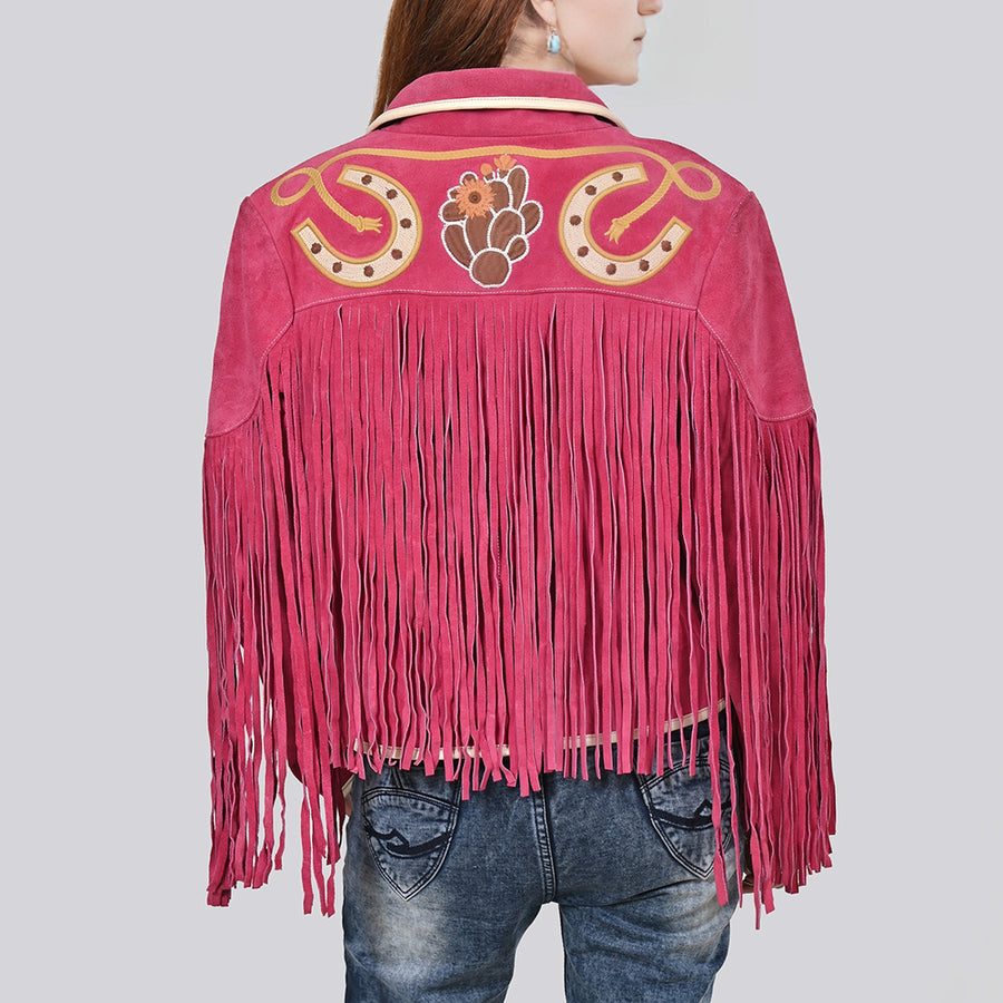 American Darling Genuine Suede leather With Fringes Women Blazer jacket ladies Girl - Uhorse