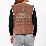 ADJKT056 Genuine Suede leather Women jacket dress ladies girl