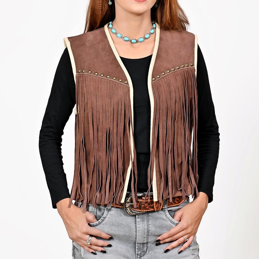 ADJKT056 Genuine Suede leather Women jacket dress ladies girl - Uhorse