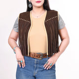 ADJKT056 Genuine Suede leather Women jacket dress ladies girl – by Hilason – Cowboy and equestrian accessories