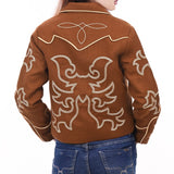 American Darling ADJKT063 Genuine Suede leather Women shirt jacket dress ladies girl