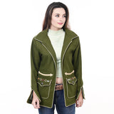 American Darling ADJKT069 Genuine Suede leather Women shirt  jacket  dress ladies girl