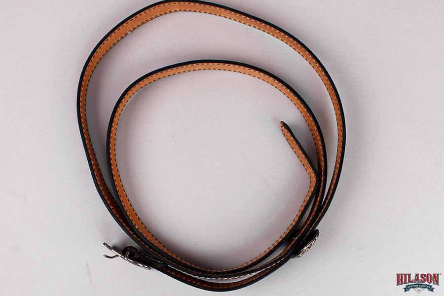 HILASON Western Leather Hat Hanger Strap Hand Tooled Cowboy Hat Holder Brown