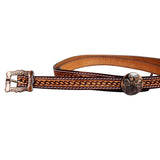 HILASON Western Leather Hat Hanger Strap Hand Tooled Cowboy Hat Holder Brown