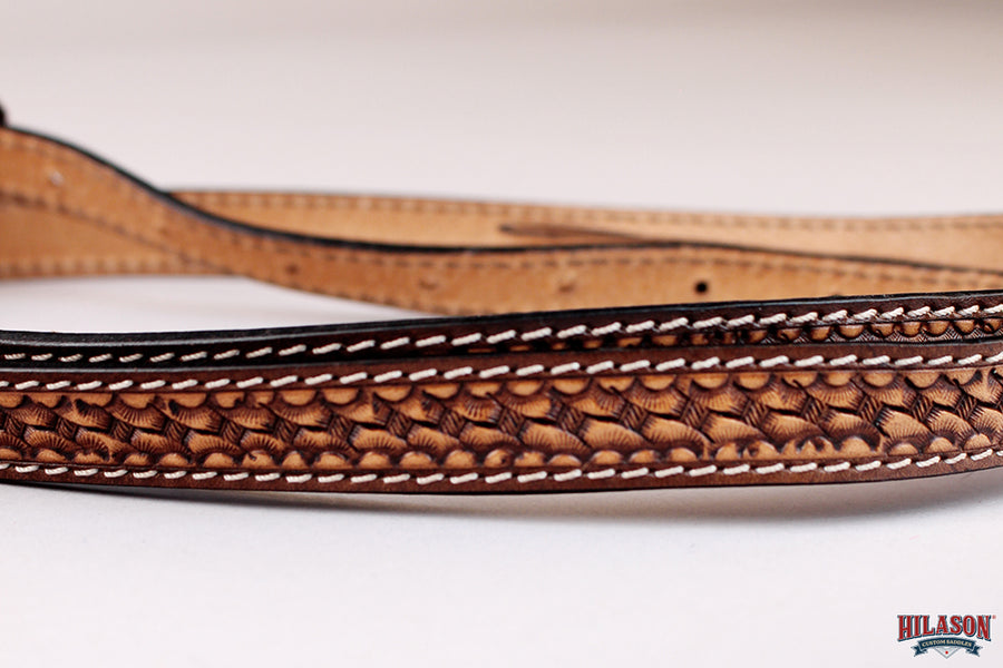 HILASON Western Leather Hat Hanger Strap Hand Tooled Cowboy Hat Holder Brown