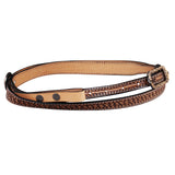 HILASON Western Leather Hat Hanger Strap Hand Tooled Cowboy Hat Holder Brown