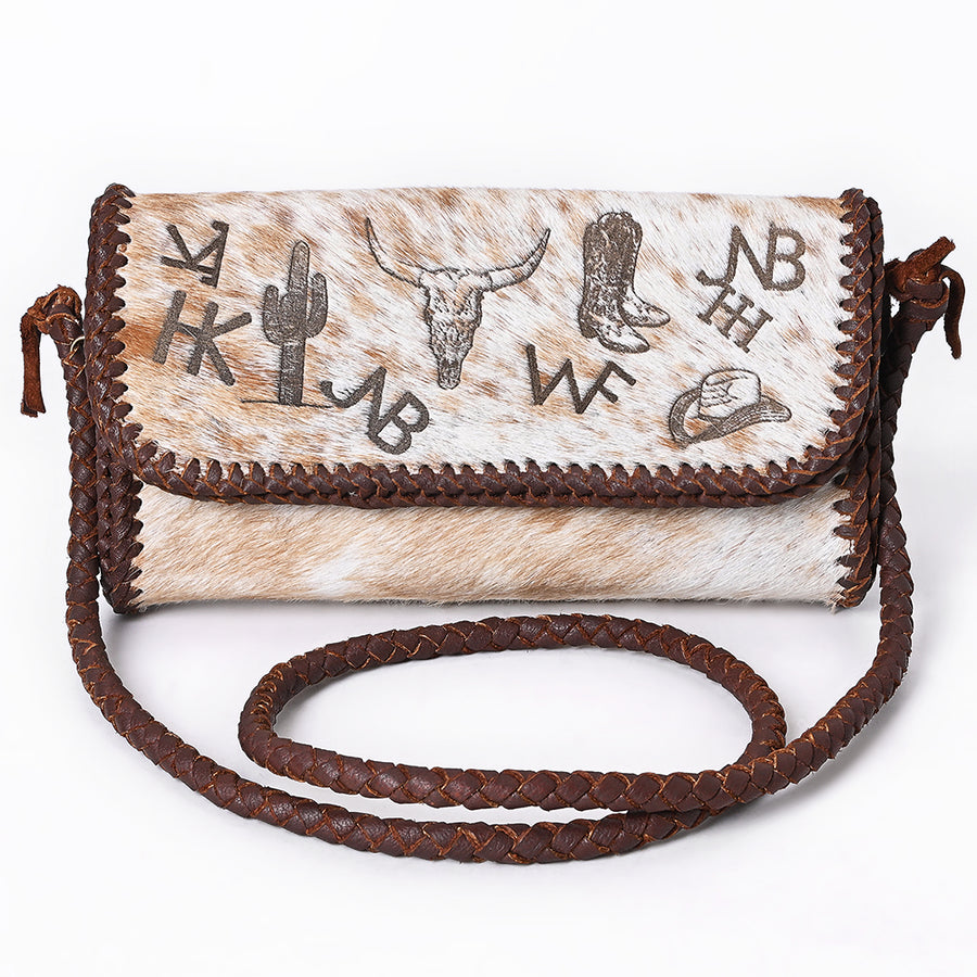 American Darling Crossbody Hair On Genuine Leather Western Women Bag Handbag Purse | for Cute