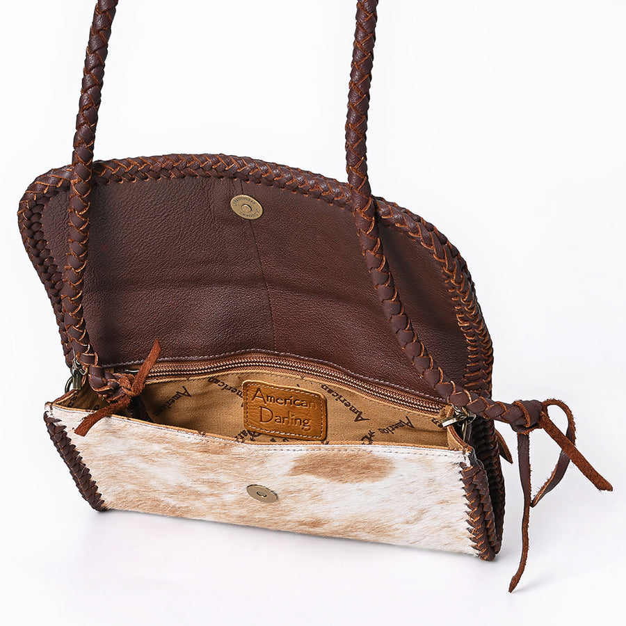 American Darling Crossbody Hair On Genuine Leather Western Women Bag Handbag Purse | for Cute