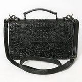 American Darling Crossbody Crocodile embossed Genuine Leather women bag western handbag purse