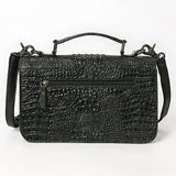 American Darling Crossbody Crocodile embossed Genuine Leather women bag western handbag purse
