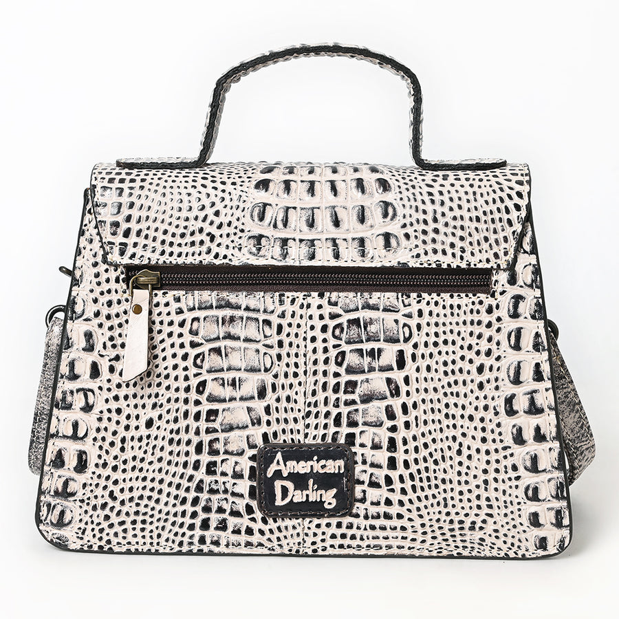 American Darling Western Cross body Bag in Crocodile Embossed Full Grain Leather