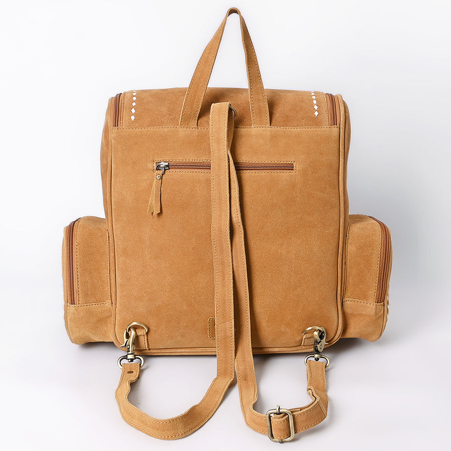 American Darling Genuine Suede Leather Backpack Handcrafted Boot Stitched Embroidery Eco-Friendly Full Grain Leather