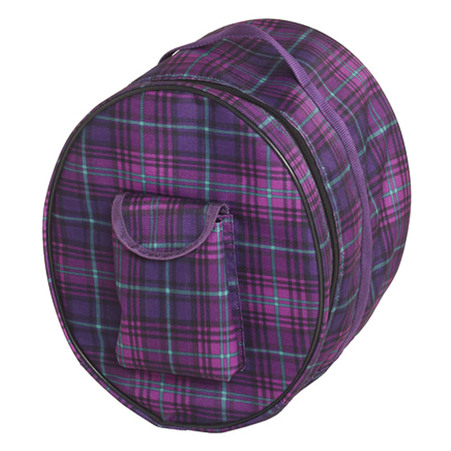 English Riding Supply One Size Helmet Cover Purple Corn Plaid Bag - Uhorse