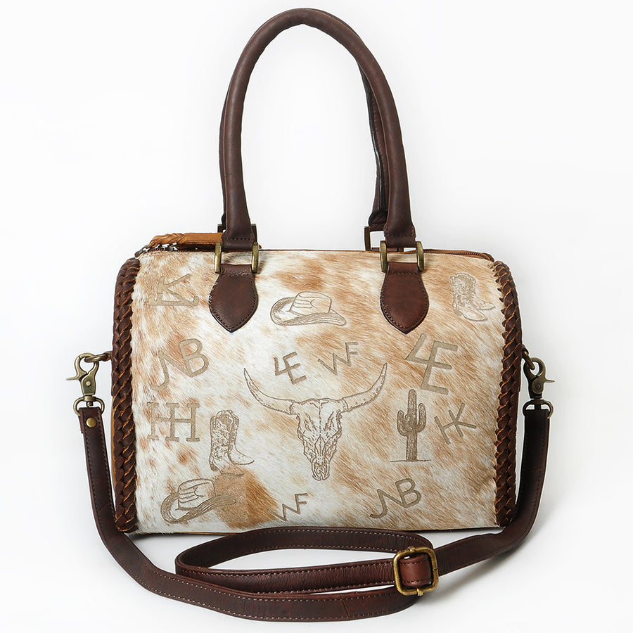 American Darling Duffel Bag Beautifully Hair on Genuine Leather women