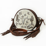 American Darling Canteen Bag Beautifully Hair on Genuine Leather women bag