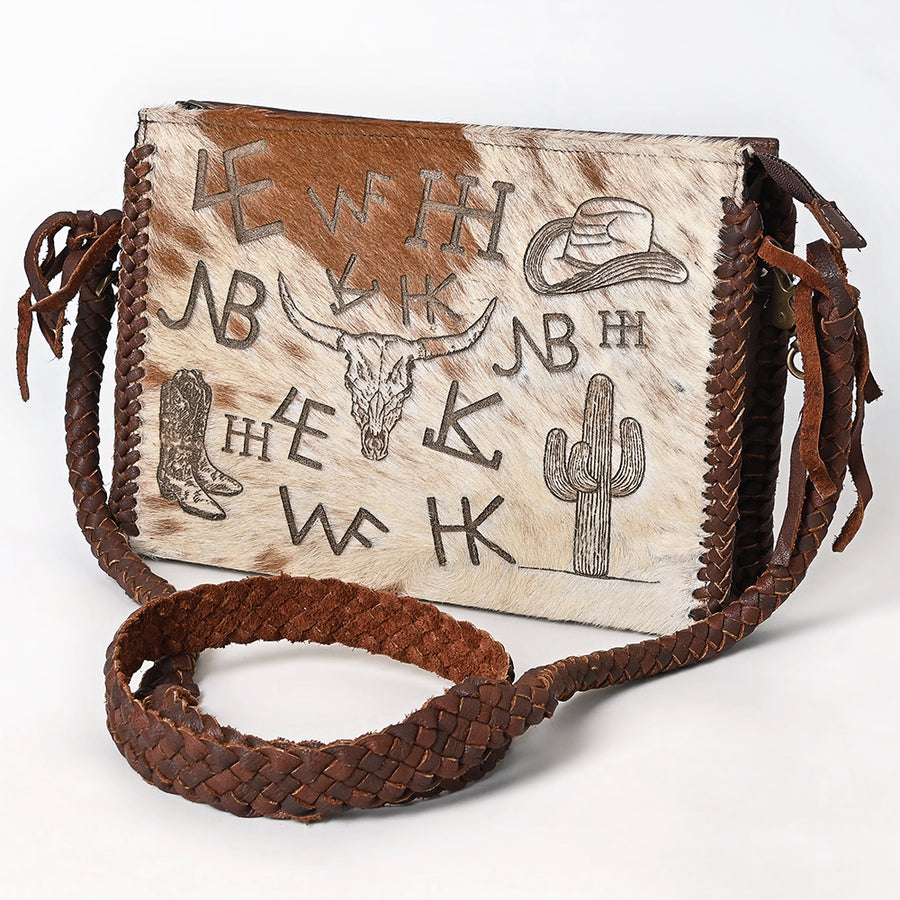 American Darling Cross Body Hair On Genuine Leather Women Bag Western Handbag Purse - Uhorse