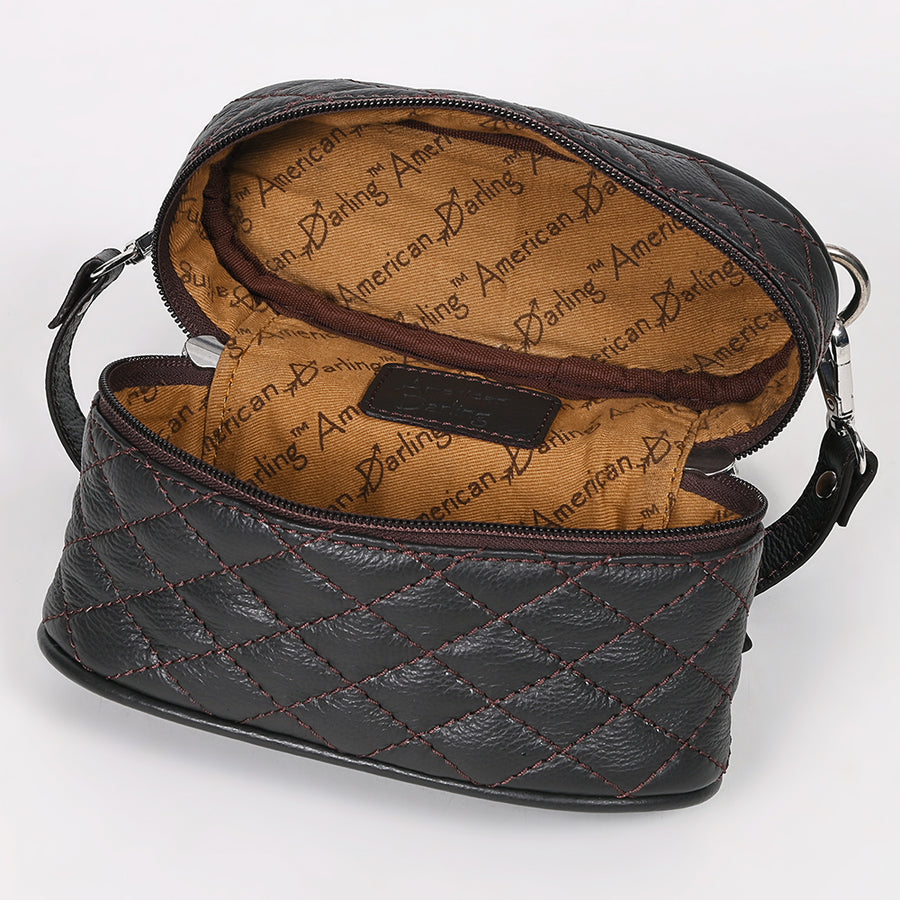 American Darling Jewelry Case Genuine Leather Women Bag Western Handbag Purse