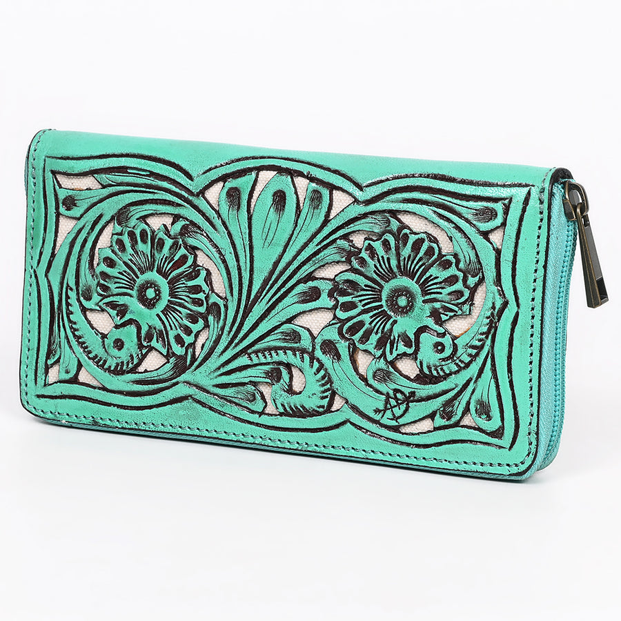 American Darling Wallet Hand Tooled Genuine Leather women bag western handbag purse - Uhorse