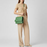 Never Mind Genuine Leather Quilted Crossbody Bag for Women Chain Strap Shoulder Purse Handbag