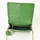 Never Mind Genuine Leather Quilted Crossbody Bag for Women Chain Strap Shoulder Purse Handbag