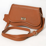Never Mind Western Cross Body Genuine Leather Handbag Purse Wallet Bag For Women Girls Brown - Uhorse