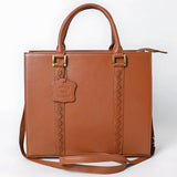 Never Mind  Briefcase Genuine Leather Women Bag Western Handbag Purse