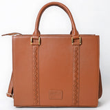 Never Mind  Briefcase Genuine Leather Women Bag Western Handbag Purse