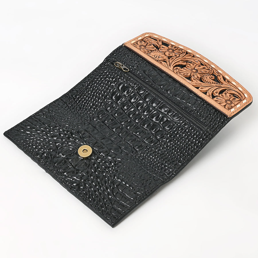 American Darling Wallet Crocodile Embossed Genuine Leather Women Bag Western Handbag Purse| Tote | Travel Bags |College