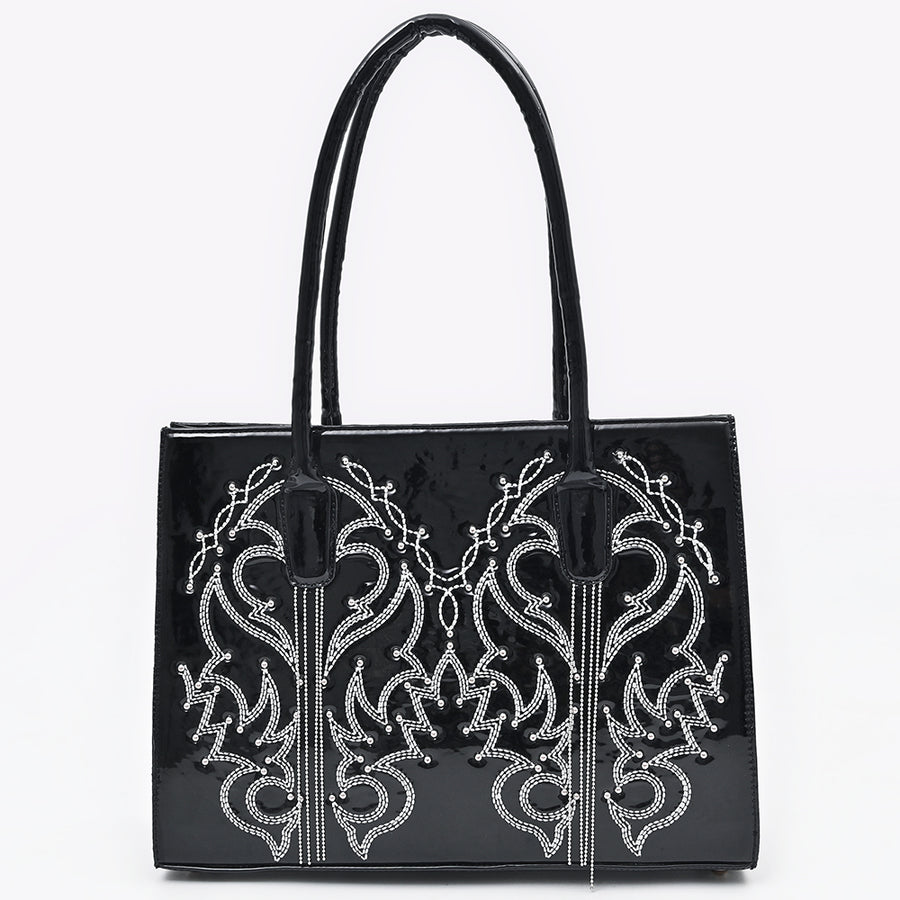 American Darling Genuine Leather Tote Bag Handcrafted Embroidery Eco-Friendly Vegetable Tanned Full Grain Leather