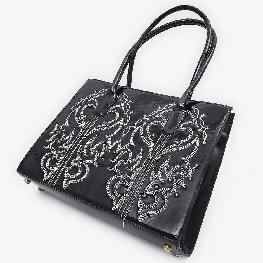 American Darling Genuine Leather Tote Bag Handcrafted Embroidery Eco-Friendly Vegetable Tanned Full Grain Leather