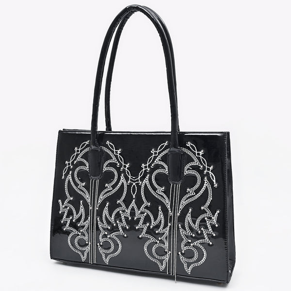 American Darling Handcrafted Genuine Leather Tote Bag with Embroidery - Uhorse
