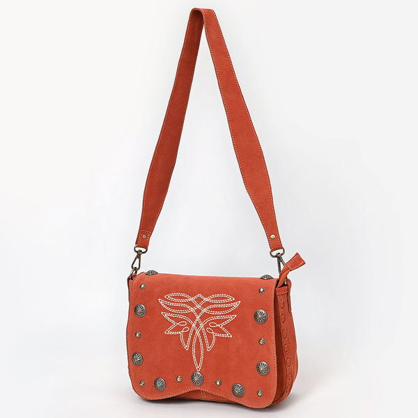 American Darling Handcrafted Genuine Leather Cross body Bag Concho Embroidery - Uhorse