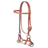 WEAVER LEATHER Horse Side Pull Single Rope Genuine Leather Headstall Harness Tan