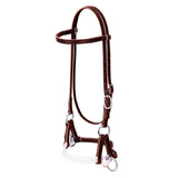 WEAVER LEATHER Horse Side Pull Single Rope Genuine Leather Headstall Harness Burgundy