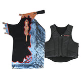 HILASON Western Horse Bull Riding Safety Leather Protective Vest and Rodeo Chaps Combo - Hilason