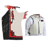 HILASON Western Horse Bull Riding Safety Leather Protective Vest and Rodeo Chaps Combo - Uhorse