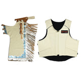 HILASON W. H. Bull Riding Safety Leather Protective Vest & Rodeo Chaps by Hilason – Cowboy and equestrian accessories