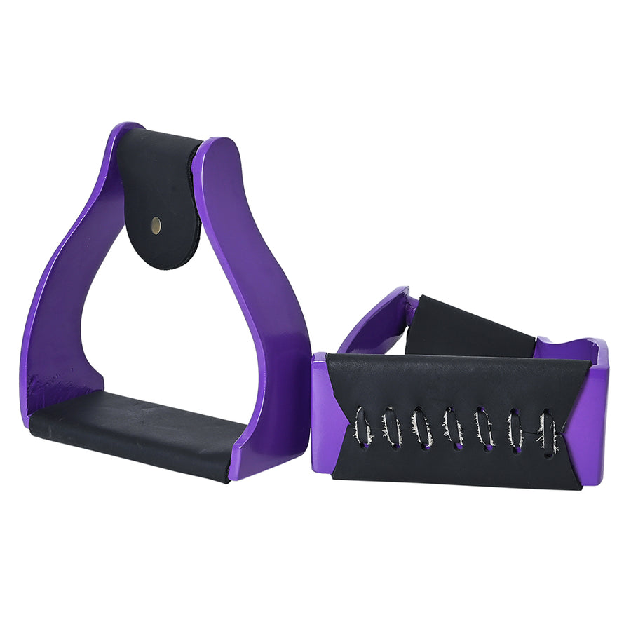 Hilason Lightweight Aluminum Western Horse Stirrups With Non Slip Tread Purple - Uhorse