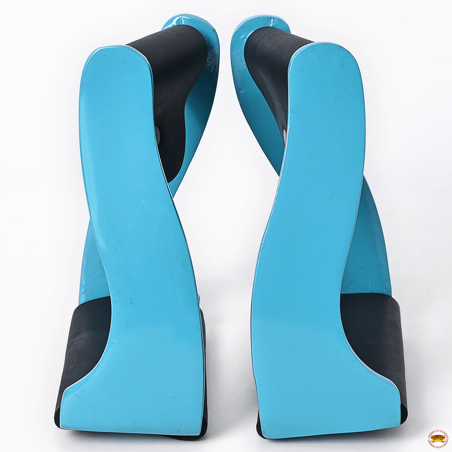 Hilason Lightweight Aluminum Western Horse Stirrups With Leather Wrapped Non Slip Tread