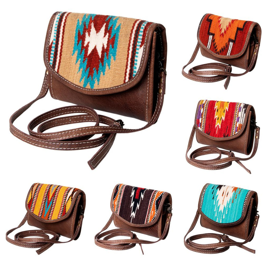 American Darling Women's Messenger Bag Western Saddle Blanket Genuine Leather Handbag and Ladies Purse