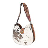 American Darling Hobo Hand Tooled Hair-On Genuine Leather women bag western handbag purse