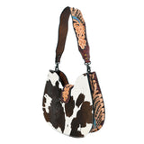 American Darling Hobo Hand Tooled Hair-On Genuine Leather women bag western handbag purse