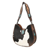 American Darling Hobo Hand Tooled Hair-On Genuine Leather women bag western handbag purse