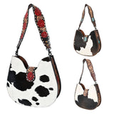 American Darling Hobo Hand Tooled Hair-On Genuine Leather women bag western handbag purse