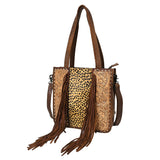 American Darling Tote Hand Tooled Hair-On Genuine Leather women bag western handbag purse